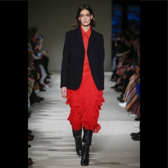 NEW VICTORIA BECKHAM
Ruffle Midi Dress Raspberry - Picture 10 of 11